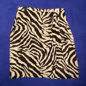 Carlisle silk animal print wrap skirt